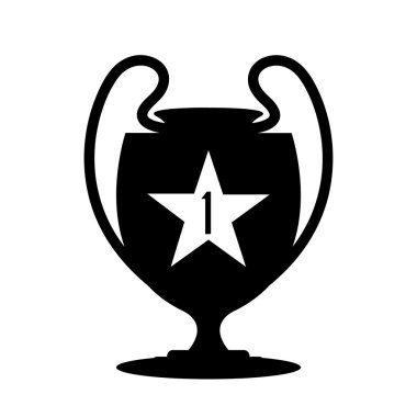 Kazanan ödül Kupası simgesi. Spor rekabet siluet simge. VEC