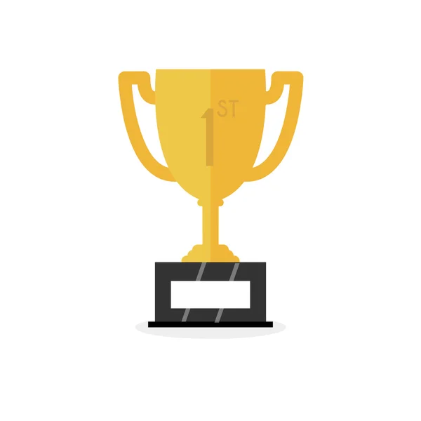 Vector Trophy Cup Diseño plano Icono — Archivo Imágenes Vectoriales