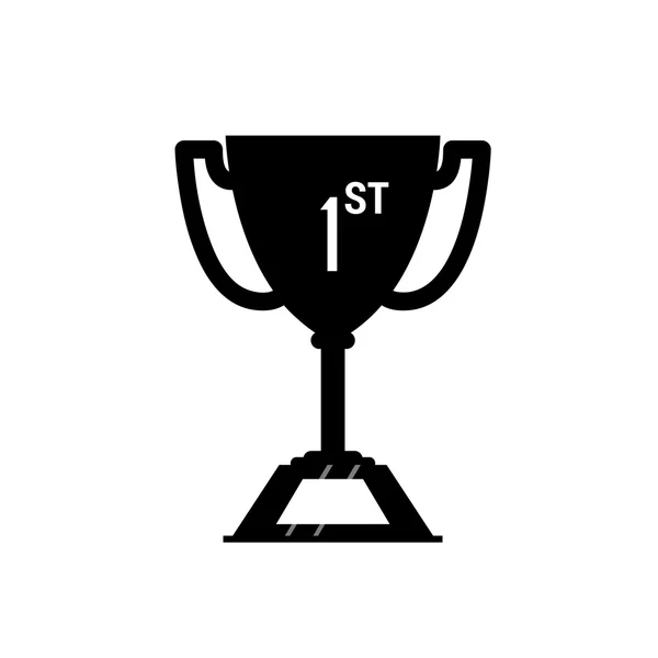 Siegerpokal. Sportwettbewerb Silhouette Symbol. vec — Stockvektor