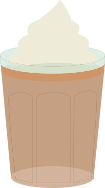 Kremalı kahve ya da içkinin bir çizimi..