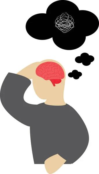 Zihinsel sağlık sorunu veya sorunla ilgili bir çizim. 