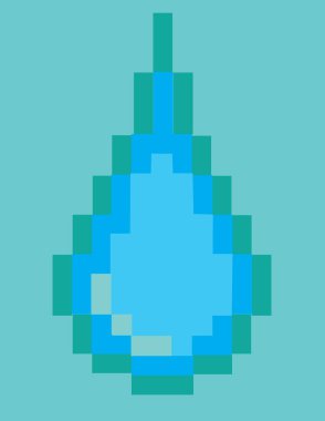 Sıvı damlanın piksel sanatı.