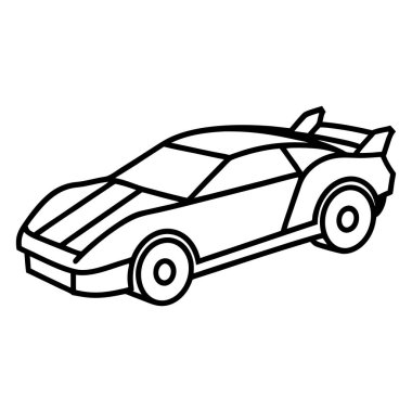 Otomotiv meraklıları ve tasarım projeleri için şık spor araba taslağı çizimi