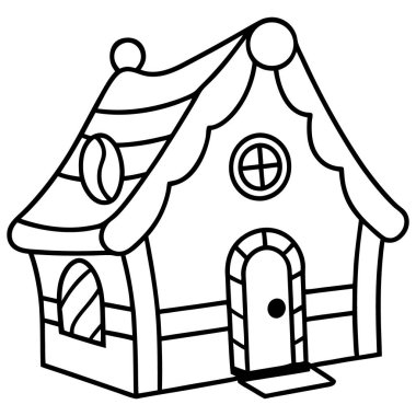 Kaprisli zencefilli kurabiye ev taslağı boyama ve tatil sanatları için.