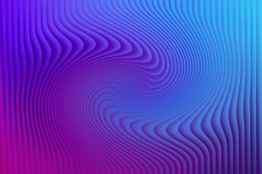 Derin mordan parlak maviye dönüşen dinamik girdap desenli, dokulu doğrusal elementlerle örtülü enerjik ve soyut bir arka plan..