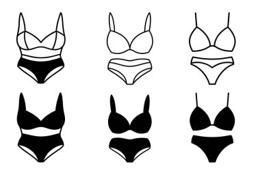 Her biri elle çizilmiş bir eskiz olarak tasvir edilmiş altı farklı iç çamaşırı. Koleksiyonda çeşitli sütyen ve kısa eşleşmeler sergileniyor, farklı tasarım ve estetiklere göz atma imkanı sunuyor..