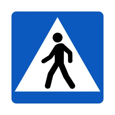 Yaya geçidi sembolü uyarısı tehlike uyarısı yolundaki trafiğe dikkat.