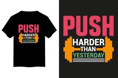 Canlı bir siyah tişört tasarımı. İlham verici motivasyonel alıntıyı içeren. Dinamik halter grafiğiyle 'DÜNYA DÜNYA' dan daha sert. Beden eğitimi ve spor için mükemmel bir motivasyon..