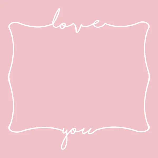 Lettering Love You Pink Fone — стоковое фото