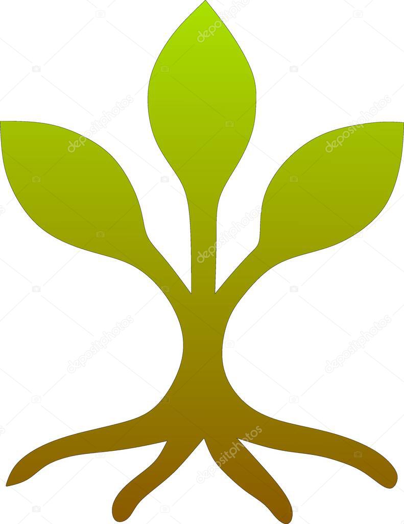 Support, connection to the earth, stability. A minimalist tree with roots is a symbol of grounding and inner stability.