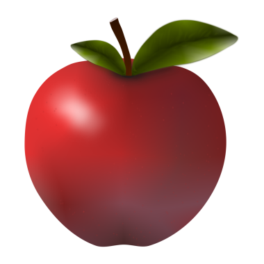 Parlak derili, yeşil yapraklı olgun kırmızı bir elma ve kısa kahverengi bir sap doğanın, tazeliğin ve sağlığın sembolüdür..