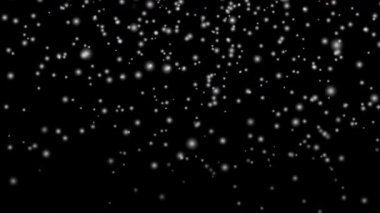 Kar taneleri, Noel örtüsü, siyah arkaplan. Kış, yavaşça düşen kar etkisi. Yüksek kalite 4k görüntü