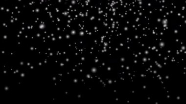 Kar taneleri, Noel örtüsü, siyah arkaplan. Kış, yavaşça düşen kar etkisi. Yüksek kalite 4k görüntü