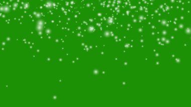 Yeşil ekrana düşen izole kar