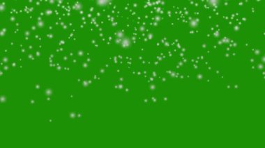 Yeşil ekrana düşen izole kar