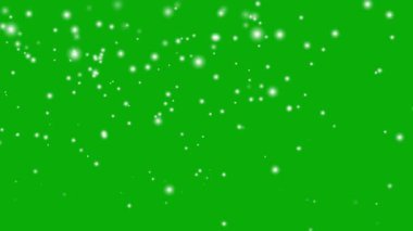 Yeşil ekrana düşen izole kar
