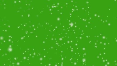 Yeşil ekrana düşen izole kar