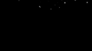 Beyaz kar tabakası siyah arka planda izole edilmiş kar taneleri bokeh, ve Noel ve tatil tasarımı için kar yağışı. 4k Kusursuz döngü