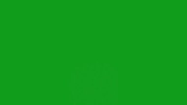 Yeşil ekrana düşen konfetilerin renkli 2D animasyonu