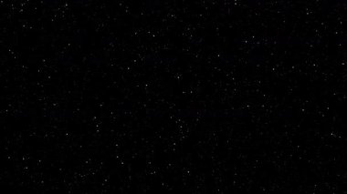 Gökyüzündeki yıldızlar, uzay evrenindeki yıldızlı gece ışığı. Parıldayan ve yanıp sönen yıldızlar, parlak mavi ışık, karanlık yıldızlı gökada, kusursuz döngü arka plan