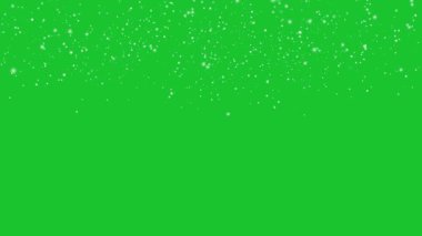 Yeşil ekrana düşen kış karı . 