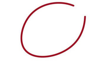 Şeffaf arkaplanda el çizimi kırmızı çember animasyonu. 4k video. Canlandırma kırmızı çemberini beyaz arkaplan 4k olarak ayarla