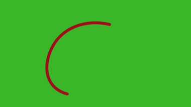 Sunum için el çizimi kırmızı çember fırça darbesi vurgu işareti, El Çizimi Oval Vurgulama Efekti, alfa kanalı ile 4k daire animasyonu