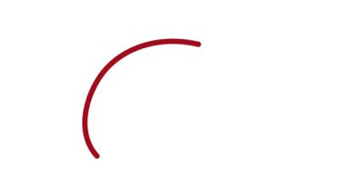 Şeffaf arkaplanda el çizimi kırmızı çember animasyonu. 4k video. Canlandırma kırmızı çemberini beyaz arkaplan 4k olarak ayarla