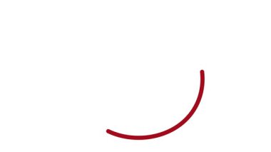 Şeffaf arkaplanda el çizimi kırmızı çember animasyonu. 4k video. Canlandırma kırmızı çemberini beyaz arkaplan 4k olarak ayarla