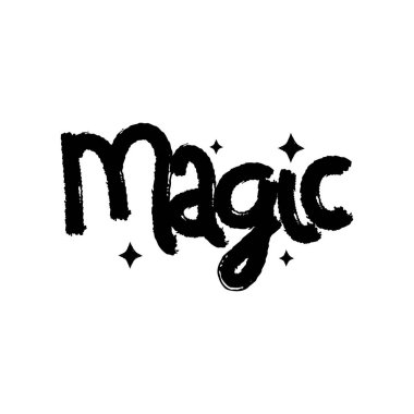 Brush Stroke Magic Hand Lettering Vector Design.