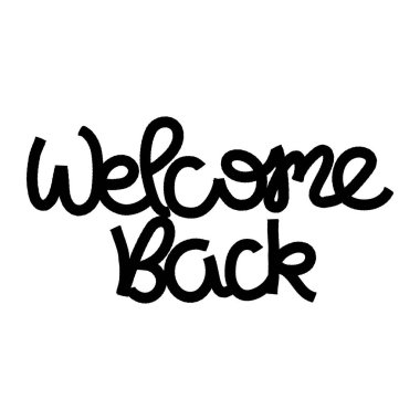 Fırça Darbesi Hoşgeldiniz El Mektubu Vektör Tasarımı.