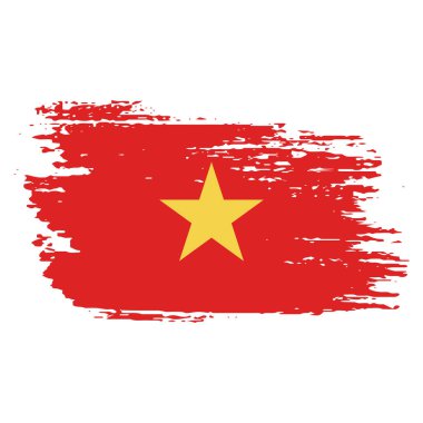 Beyaz Arkaplan Vektör Tasarımı Üzerinde Vietnam Bayrağı.