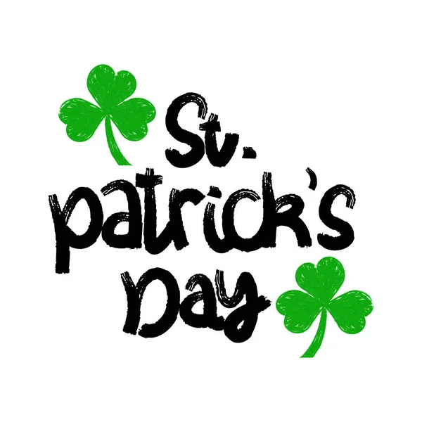 Brush Stroke St. Patrick's Day Hand Lettering Vector Design.