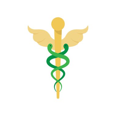Caduceus Simge Vektör Tasarımı.