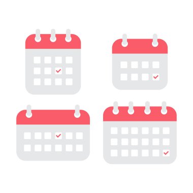 Calendar Icon Set Vector Design. 