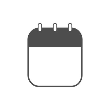 Takvim Simgesi Boş Şablon Vektör Tasarımı.