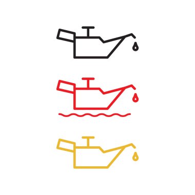 Araba Yağı Simgesi Vektör Tasarımı.