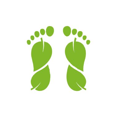 Carbon Footprint Icon Vector Design.