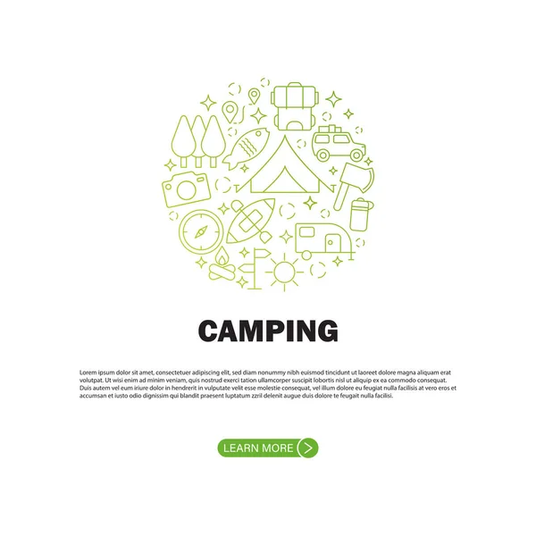 Kamp Sancak Şablonu Vektör Tasarımı.