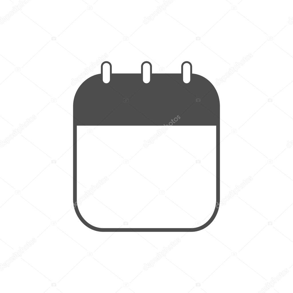Calendar Icon Blank Template Vector Design.