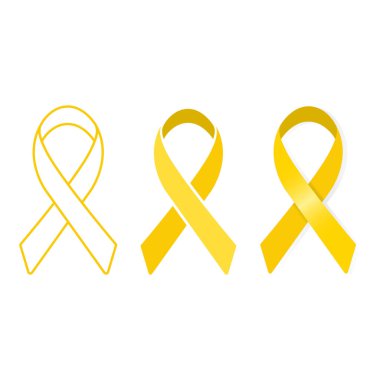 Çocukluk Kanseri Günü Farkındalık Kurdelesi Vektör Tasarımı. 