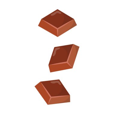 Çikolata Simgesi Set Vektör Tasarımı. 