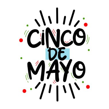 Cinco de Mayo Harf Vektörü Tasarımı. 