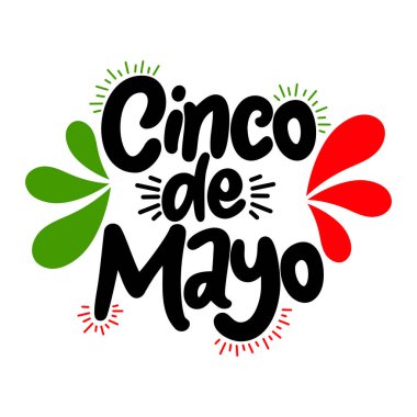 Cinco de Mayo Harf Vektörü Tasarımı. 