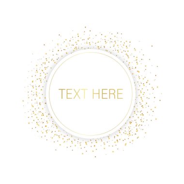 Confetti Arkaplan Vektör Tasarımı ile Çember Çerçevesi.