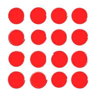 Çember Şekli Çerçeve Fırça Simgesi Vektör Tasarımı.