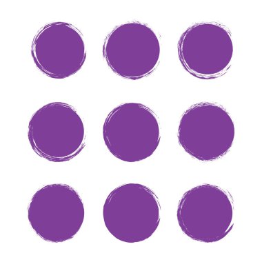 Çember Şekli Çerçeve Fırça Simgesi Vektör Tasarımı.