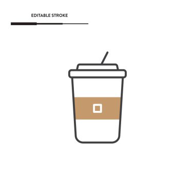 Kahve simge vektör tasarımı.