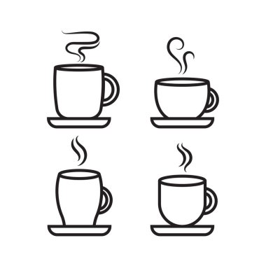 kahve simgesi vektör tasarımı.