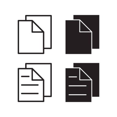 Dosya İmza Simgesi Vektör Tasarımı Kopyala. 